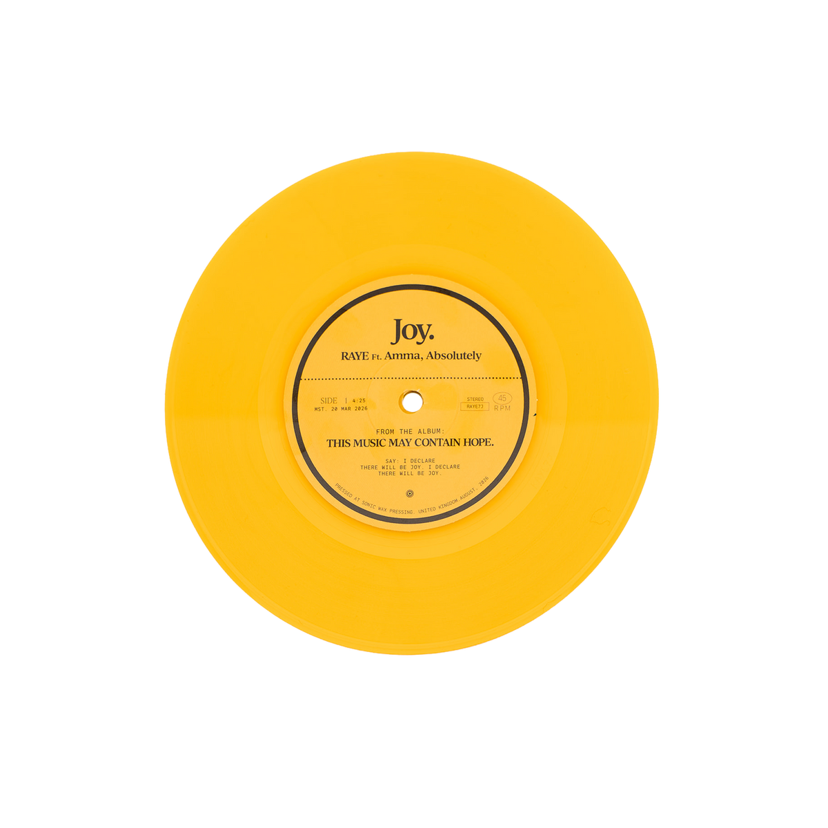 Joy 7" Vinyl